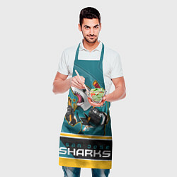 Фартук кулинарный San Jose Sharks, цвет: 3D-принт — фото 2