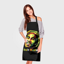 Фартук кулинарный Bob Marley Smile, цвет: 3D-принт — фото 2