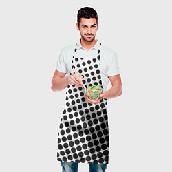 Фартук кулинарный Белый в горошек, цвет: 3D-принт — фото 2