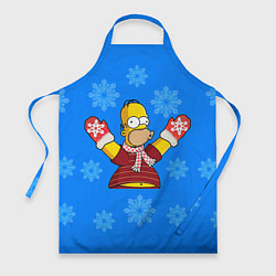 Фартук кулинарный Новогодний Гомер, цвет: 3D-принт