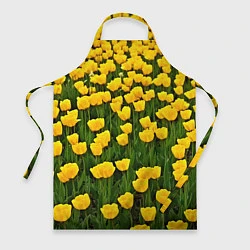 Фартук кулинарный Жёлтые тюльпаны, цвет: 3D-принт