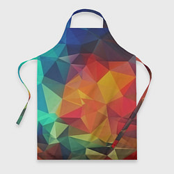 Фартук кулинарный Цветные полигоны, цвет: 3D-принт