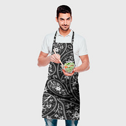 Фартук кулинарный Black cucumber pattern, цвет: 3D-принт — фото 2