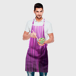 Фартук кулинарный Фиолетово-черные краски, цвет: 3D-принт — фото 2