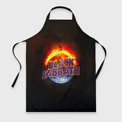 Фартук кулинарный Black Sabbath земля в огне, цвет: 3D-принт