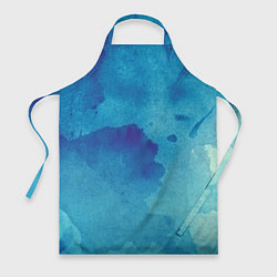 Фартук кулинарный Синяя акварель, цвет: 3D-принт