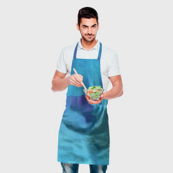 Фартук кулинарный Синяя акварель, цвет: 3D-принт — фото 2