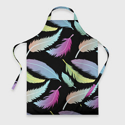 Фартук кулинарный Радужные перья, цвет: 3D-принт