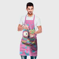 Фартук кулинарный Розовый филин, цвет: 3D-принт — фото 2