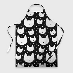 Фартук кулинарный Love Cats Pattern, цвет: 3D-принт