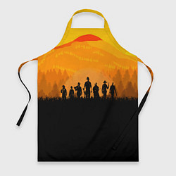 Фартук кулинарный Red Dead Redemption: Orange Sun, цвет: 3D-принт
