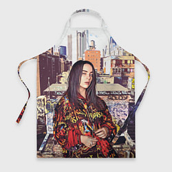 Фартук кулинарный Billie Eilish: Street Style, цвет: 3D-принт