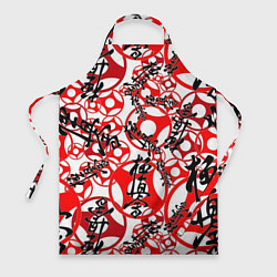 Фартук кулинарный Каратэ киокушинкай - эмблемы, цвет: 3D-принт