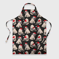 Фартук Новогодние мопсы