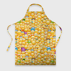Фартук кулинарный Смайлики Emoji, цвет: 3D-принт