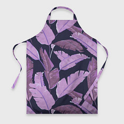 Фартук кулинарный Tropical leaves 4 purple, цвет: 3D-принт