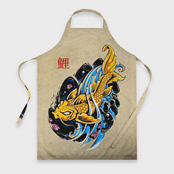 Фартук кулинарный Золотая рыба кои, цвет: 3D-принт