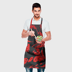 Фартук кулинарный Красный Мрамор, цвет: 3D-принт — фото 2