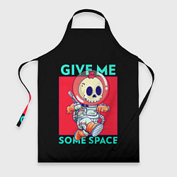 Фартук кулинарный Скелет космонавт, цвет: 3D-принт