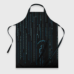 Фартук кулинарный Двоичный дождь, матрица, цвет: 3D-принт