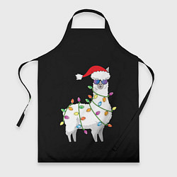 Фартук кулинарный Рождественская Лама, цвет: 3D-принт