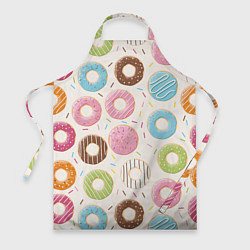 Фартук кулинарный Пончики Donuts, цвет: 3D-принт