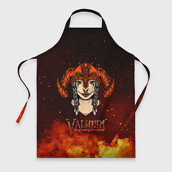 Фартук кулинарный Valheim девушка воин, цвет: 3D-принт