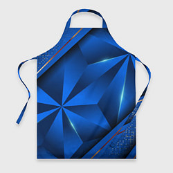 Фартук кулинарный 3D абстрактные фигуры BLUE, цвет: 3D-принт