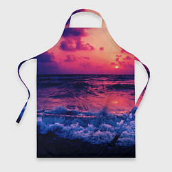 Фартук кулинарный Закат на берегу, цвет: 3D-принт