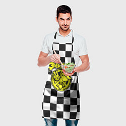 Фартук кулинарный Элизиум рок группа клетка, цвет: 3D-принт — фото 2