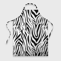 Фартук кулинарный Черно-белая зебра, цвет: 3D-принт