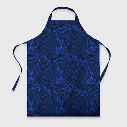 Фартук кулинарный Черно-синий геометрический, цвет: 3D-принт