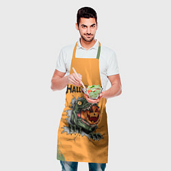 Фартук кулинарный Т Рекс с тыквой в пасте, цвет: 3D-принт — фото 2