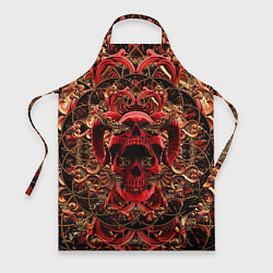 Фартук кулинарный Череп красного демона, цвет: 3D-принт