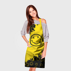 Фартук кулинарный Nirvana Smile Нирвана Рваный Паттерн, цвет: 3D-принт — фото 2