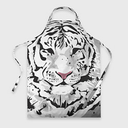 Фартук кулинарный Белый снежный тигр, цвет: 3D-принт