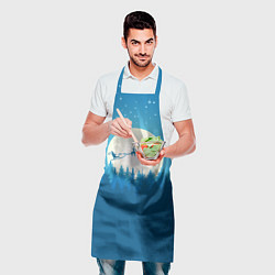 Фартук кулинарный Санта с Оленями, цвет: 3D-принт — фото 2