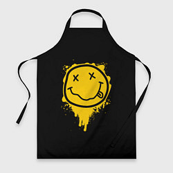 Фартук NIRVANA LOGO SMILE, БРЫЗГИ КРАСОК