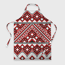 Фартук кулинарный Русский узор, геометрическая вышивка, цвет: 3D-принт