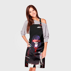 Фартук кулинарный SENPAI KATANA GIRL, БРЫЗГИ КРАСОК, цвет: 3D-принт — фото 2
