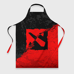 Фартук DOTA 2 RED BLACK LOGO, БРЫЗГИ КРАСОК