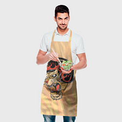 Фартук кулинарный Тигр байкер, цвет: 3D-принт — фото 2