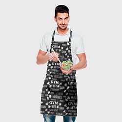 Фартук кулинарный Тренировка с гантелями, цвет: 3D-принт — фото 2