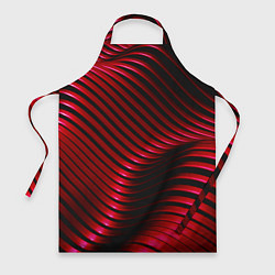 Фартук кулинарный Волны красного металла, цвет: 3D-принт