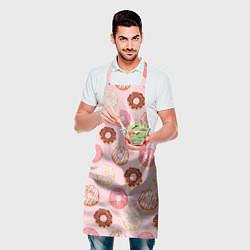 Фартук кулинарный Pink donuts, цвет: 3D-принт — фото 2