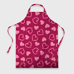 Фартук кулинарный Паттерн сердечки, цвет: 3D-принт