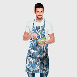 Фартук кулинарный Светло-Синий Камуфляж, цвет: 3D-принт — фото 2