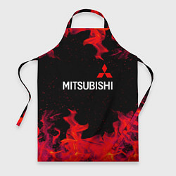 Фартук кулинарный Mitsubishi пламя огня, цвет: 3D-принт