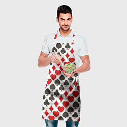 Фартук кулинарный Карточные Масти Card Suits, цвет: 3D-принт — фото 2