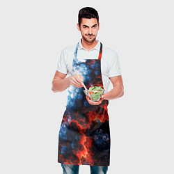 Фартук кулинарный 3D ЯДЕРНЫЙ КОСМИЧЕСКИЙ ВЗРЫВ ОГОНЬ, цвет: 3D-принт — фото 2